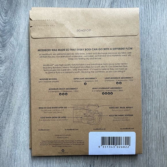 Modibodi Recycled Seamfree Thong (Black) - Picture 3 of 3